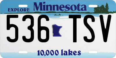 MN license plate 536TSV