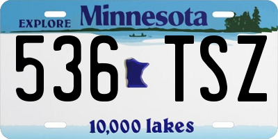 MN license plate 536TSZ