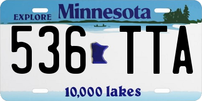 MN license plate 536TTA
