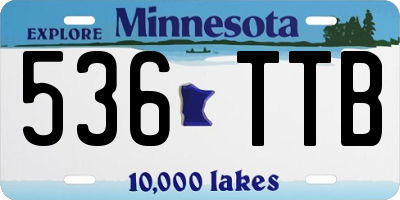 MN license plate 536TTB