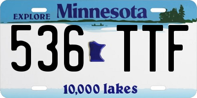 MN license plate 536TTF