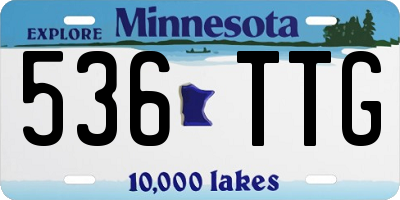 MN license plate 536TTG