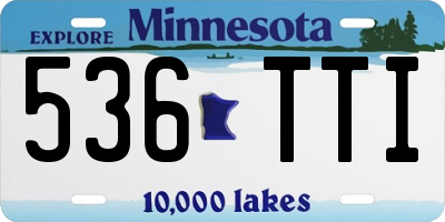 MN license plate 536TTI