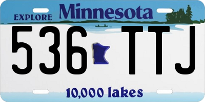 MN license plate 536TTJ