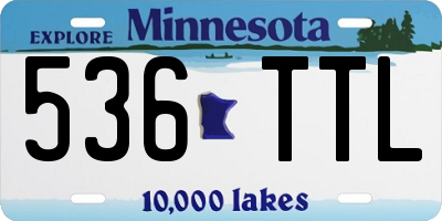 MN license plate 536TTL