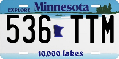 MN license plate 536TTM