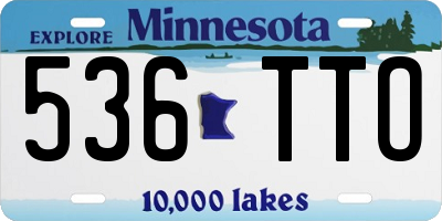 MN license plate 536TTO