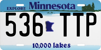 MN license plate 536TTP