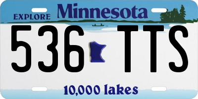 MN license plate 536TTS