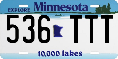 MN license plate 536TTT