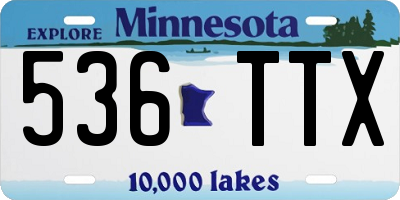 MN license plate 536TTX