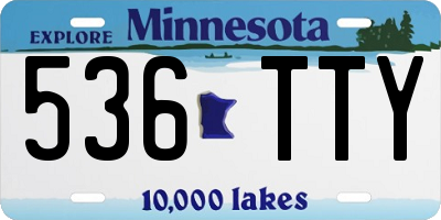 MN license plate 536TTY