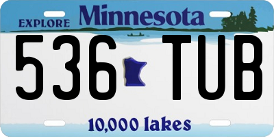 MN license plate 536TUB