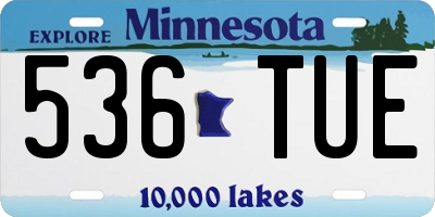 MN license plate 536TUE
