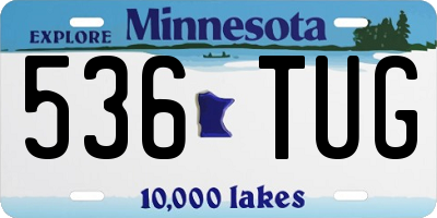 MN license plate 536TUG