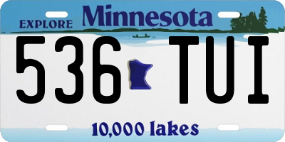 MN license plate 536TUI