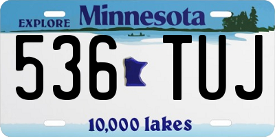 MN license plate 536TUJ