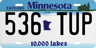 MN license plate 536TUP