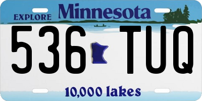 MN license plate 536TUQ