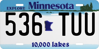 MN license plate 536TUU