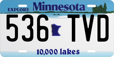 MN license plate 536TVD