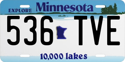 MN license plate 536TVE