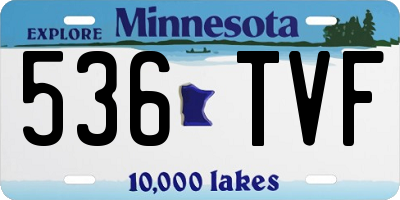 MN license plate 536TVF