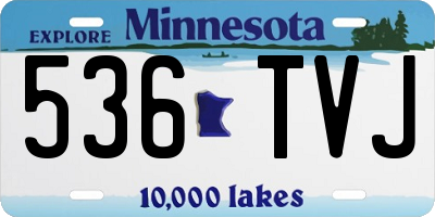 MN license plate 536TVJ