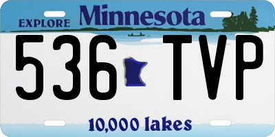 MN license plate 536TVP