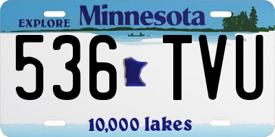 MN license plate 536TVU