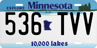 MN license plate 536TVV