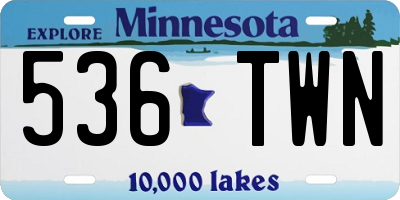 MN license plate 536TWN