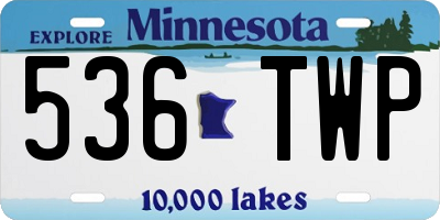 MN license plate 536TWP