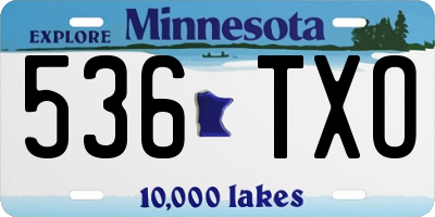 MN license plate 536TXO