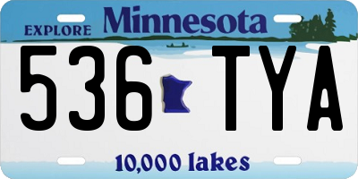 MN license plate 536TYA