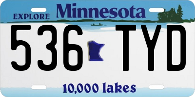 MN license plate 536TYD