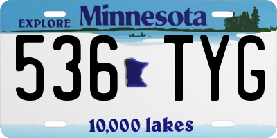 MN license plate 536TYG