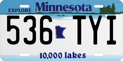 MN license plate 536TYI