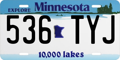 MN license plate 536TYJ
