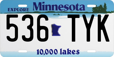 MN license plate 536TYK