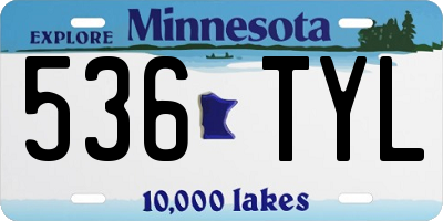 MN license plate 536TYL