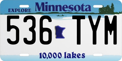 MN license plate 536TYM