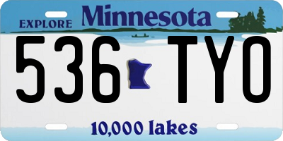 MN license plate 536TYO