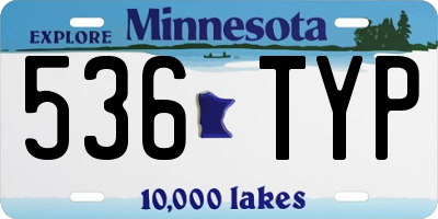 MN license plate 536TYP