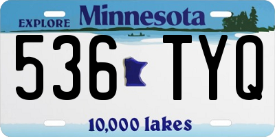 MN license plate 536TYQ