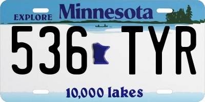 MN license plate 536TYR