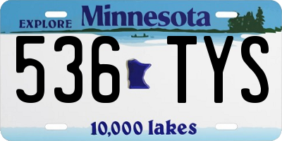 MN license plate 536TYS