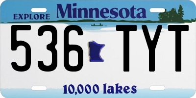 MN license plate 536TYT