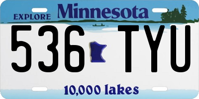 MN license plate 536TYU