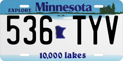 MN license plate 536TYV